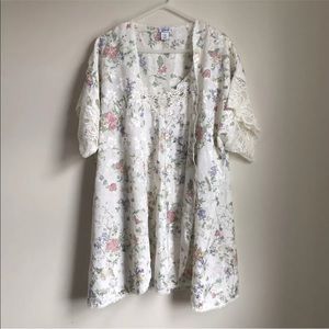 Vintage DEENA Robe Set Gown Iridescent Print